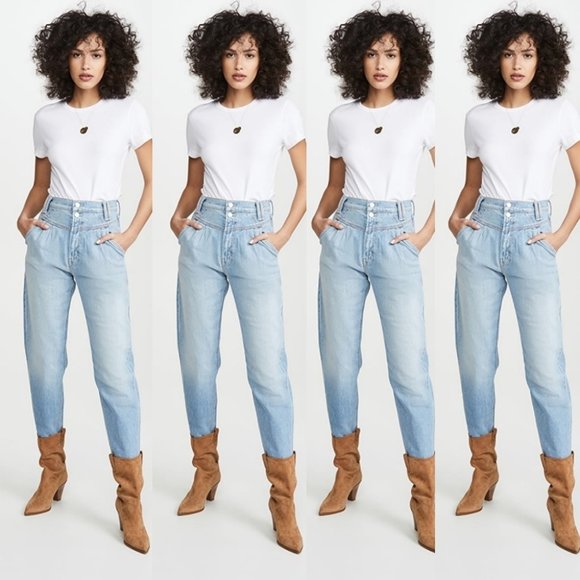 MOTHER Denim - NWT MOTHER Superior The Pleated Popular Peg Straight Jeans Intoxicated Size 30